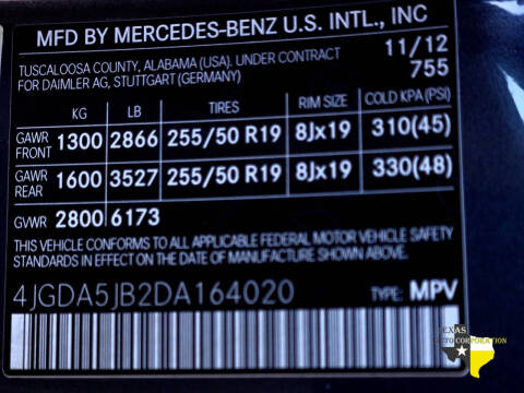 2013 Mercedes-Benz M-Class ML 350