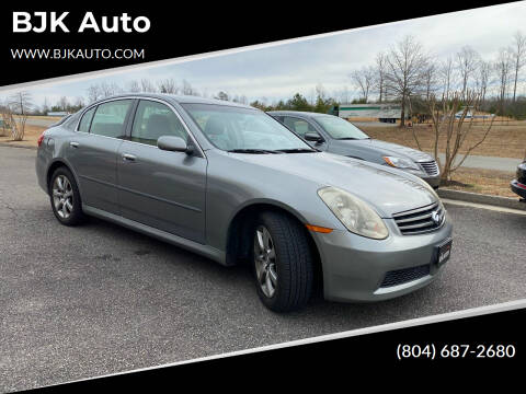 2006 Infiniti G35 for sale at BJK Auto in Mineral VA