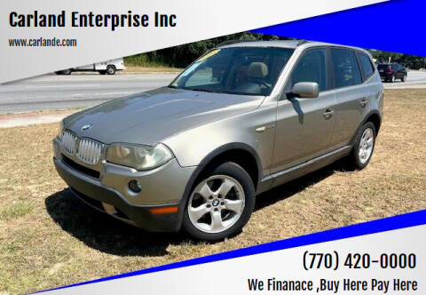 2008 BMW X3 for sale at Carland Enterprise Inc in Marietta GA