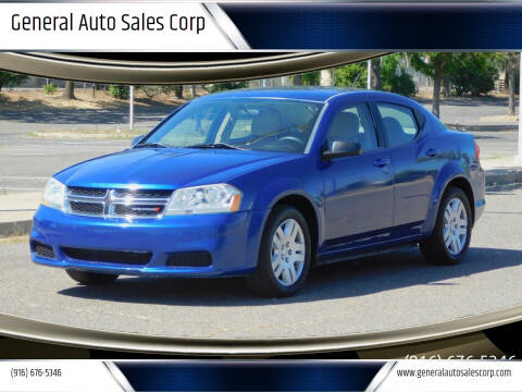 2013 Dodge Avenger for sale at General Auto Sales Corp in Sacramento CA