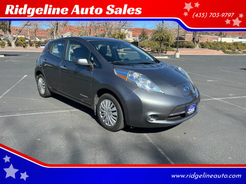 2015 Nissan LEAF for sale at Ridgeline Auto Sales in Saint George UT
