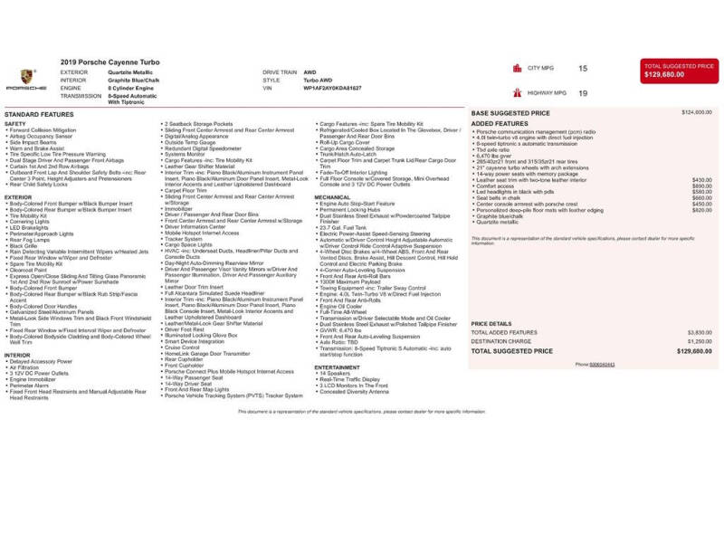2019 Porsche Cayenne Turbo