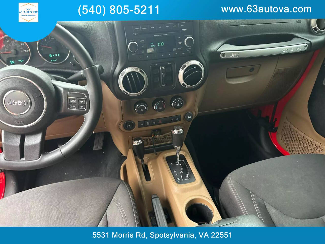 2015 Jeep Wrangler Unlimited for sale at 63 Auto Inc in Spotsylvania, VA