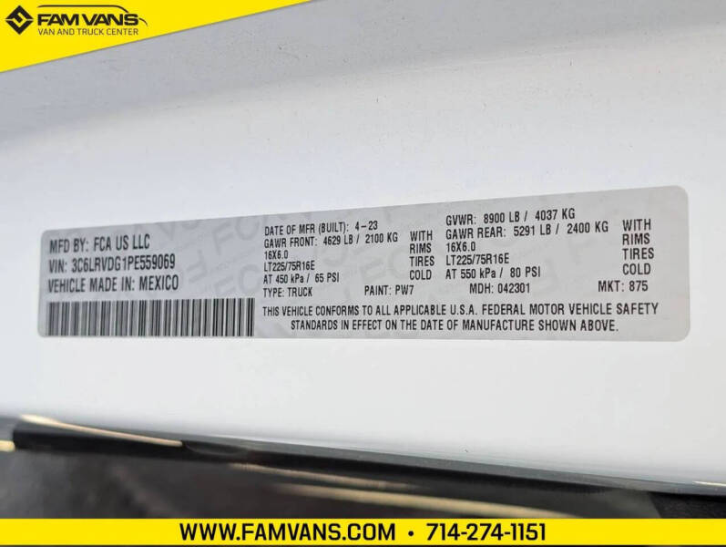 2023 RAM ProMaster 2500 159 WB