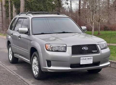 2008 Subaru Forester for sale at CLEAR CHOICE AUTOMOTIVE in Milwaukie OR
