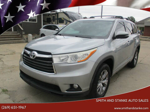 2014 Toyota Highlander for sale at Smith and Stanke Auto Sales in Sturgis MI