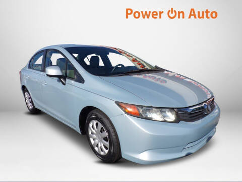 2012 Honda Civic for sale at Power On Auto LLC in Monroe NC