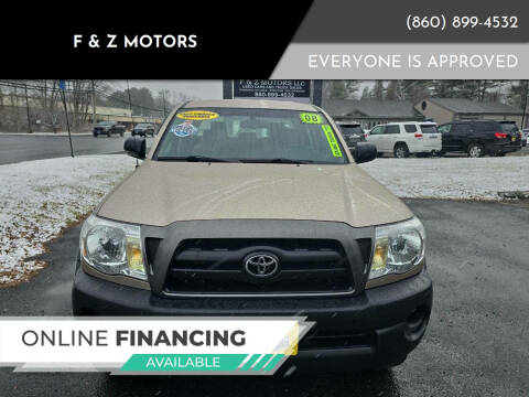 2008 Toyota Tacoma for sale at F & Z MOTORS in Vernon Rockville CT