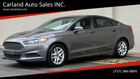 2013 Ford Fusion for sale at Carland Auto Sales INC. in Portsmouth VA