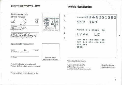 1998 Porsche 911 Carrera S