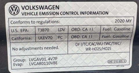 2020 Volkswagen Jetta S