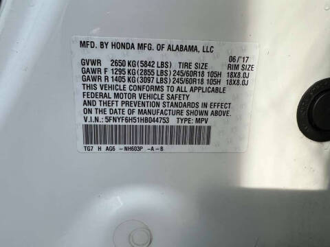 2017 Honda Pilot EX-L