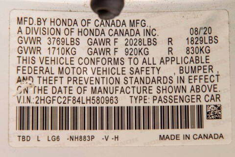 2020 Honda Civic Sport