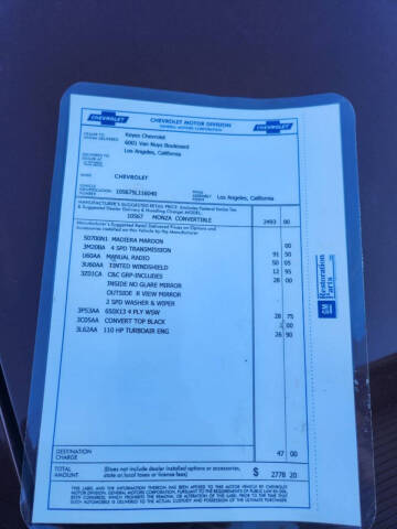 1965 Chevrolet Corvair Monza