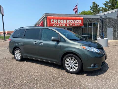 2012 Toyota Sienna for sale at CROSSROADS AUTO SALES OF EAU CLAIRE, LLC in Eau Claire WI