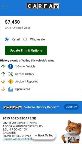 2015 Ford Escape SE