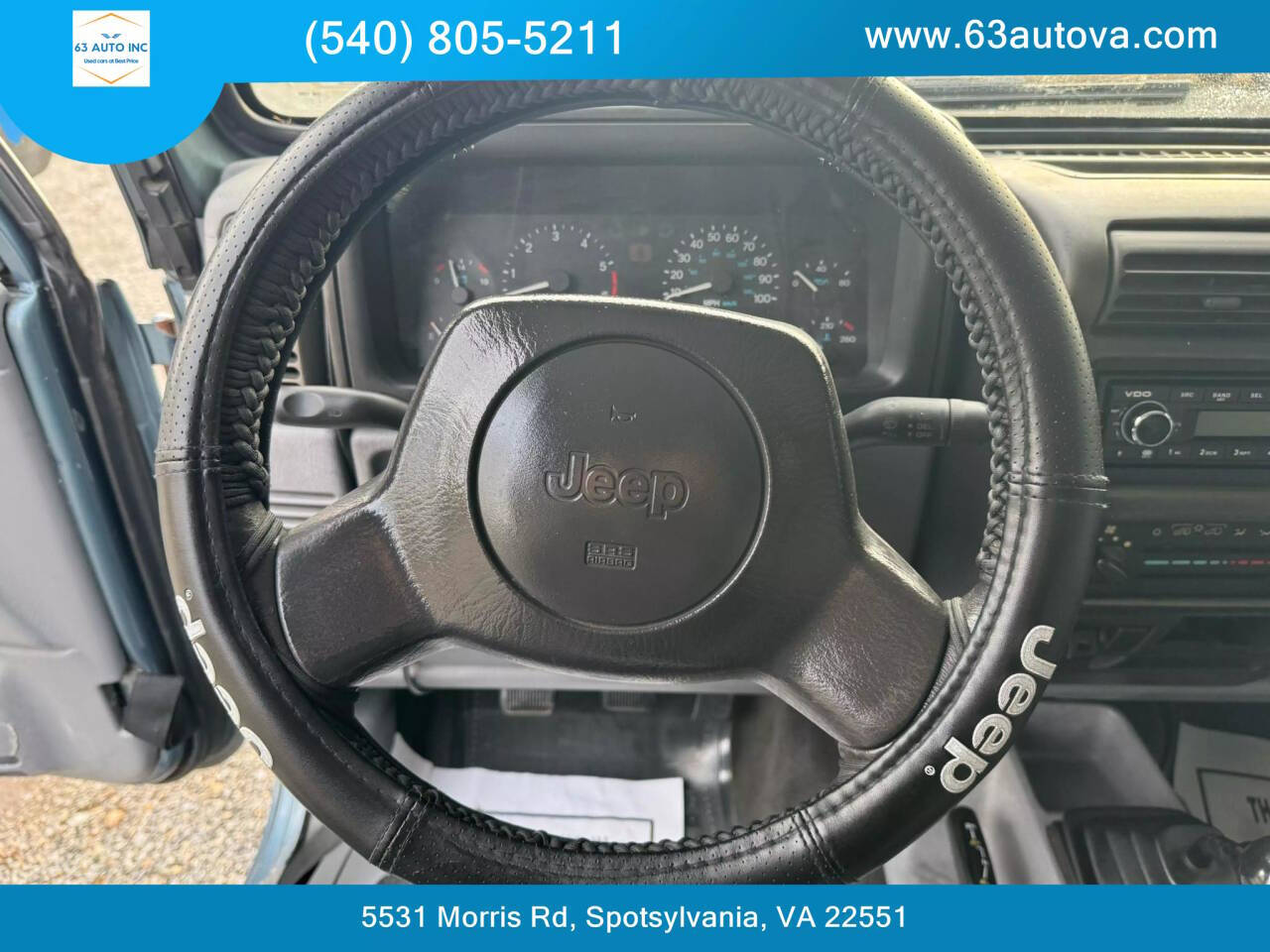 1998 Jeep Wrangler for sale at 63 Auto Inc in Spotsylvania, VA