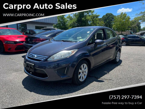 2012 Ford Fiesta for sale at Carpro Auto Sales in Chesapeake VA