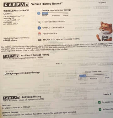 2002 Subaru Outback Limited