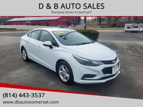2017 Chevrolet Cruze for sale at D & B AUTO SALES in Somerset PA