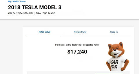 2018 Tesla Model 3 Long Range