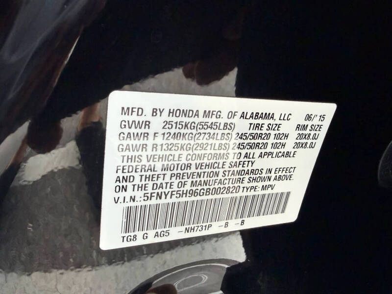 2016 Honda Pilot Touring