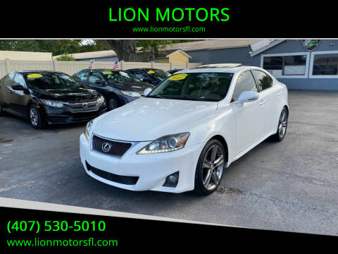 2012 Lexus IS 250 for sale at LION MOTORS in Orlando FL