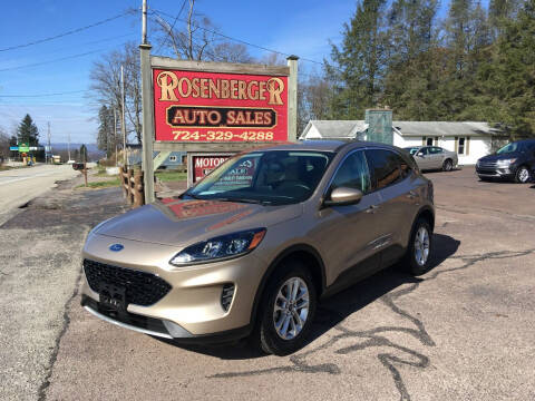 2020 Ford Escape for sale at Rosenberger Auto Sales LLC in Markleysburg PA