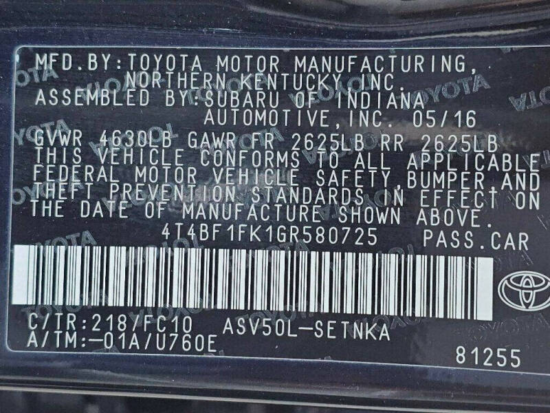 2016 Toyota Camry