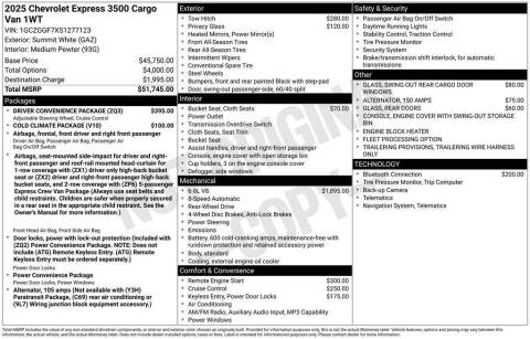 2025 Chevrolet Express 3500