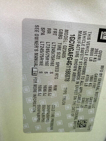 2016 Chevrolet Express 2500