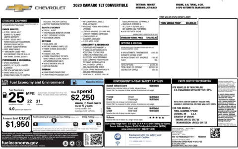 2020 Chevrolet Camaro LT
