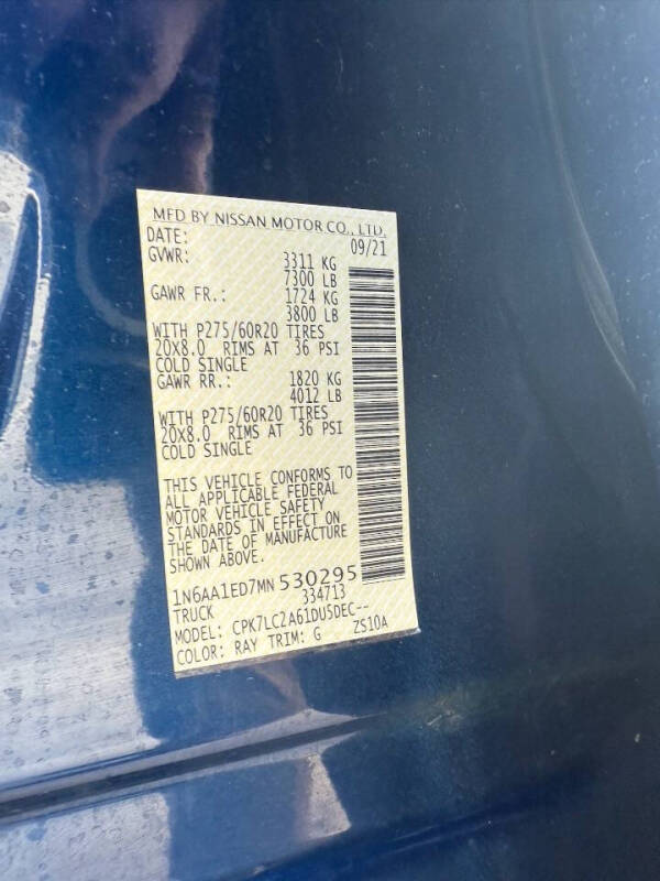 2021 Nissan Titan SV