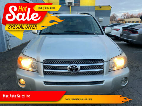 2006 Toyota Highlander Hybrid for sale at Max Auto Sales Inc in Warren MI