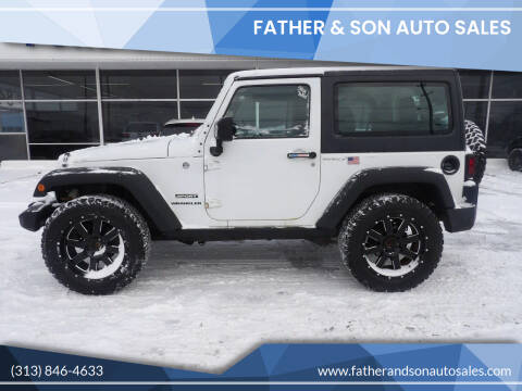2014 Jeep Wrangler for sale at Father & Son Auto Sales in Dearborn MI