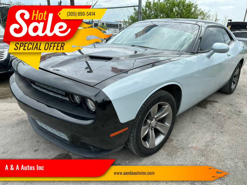 2015 Dodge Challenger for sale at A & A Autos Inc in Homestead FL