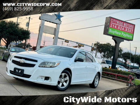 2013 Chevrolet Malibu for sale at CityWide Motors in Garland TX