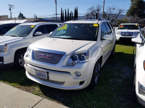 2012 GMC Acadia for sale at SAVALAN AUTO SALES in Gilroy CA