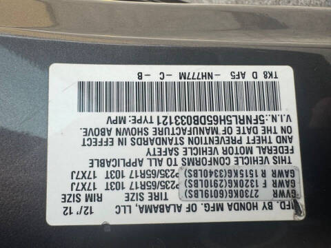 2013 Honda Odyssey EX-L w/DVD