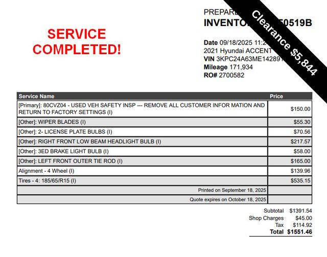 2021 Hyundai Accent SE