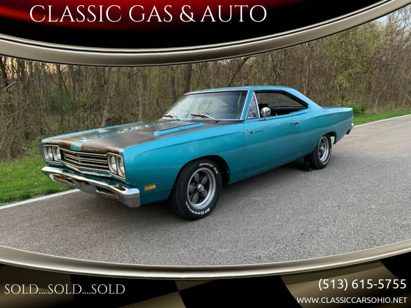 1969 Plymouth Roadrunner for sale at CLASSIC GAS & AUTO in Cleves OH