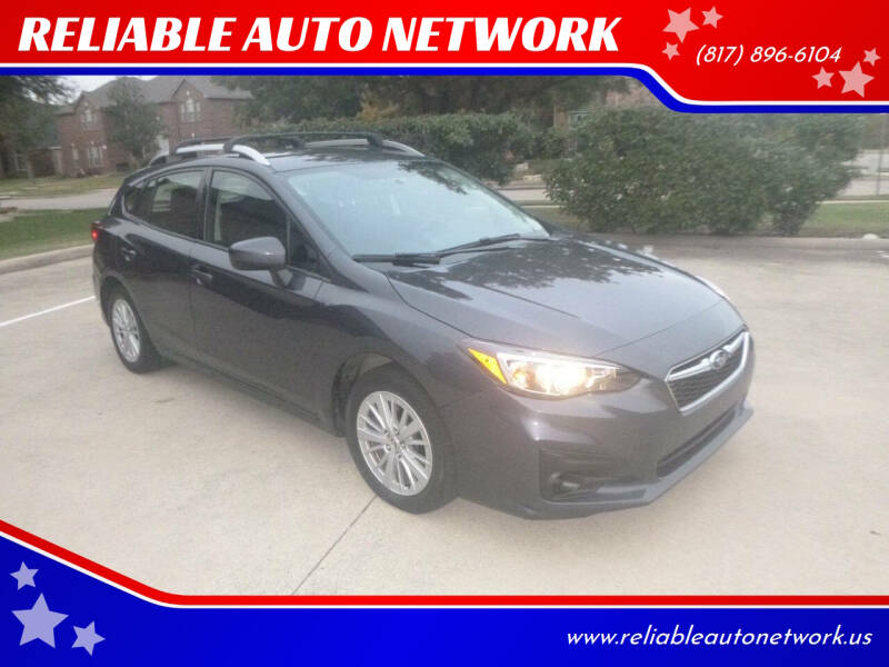 2017 Subaru Impreza for sale at RELIABLE AUTO NETWORK in Arlington TX