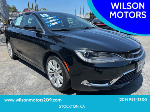 2015 Chrysler 200 for sale at WILSON MOTORS in Stockton CA