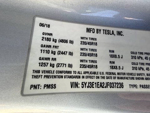2018 Tesla Model 3 Long Range