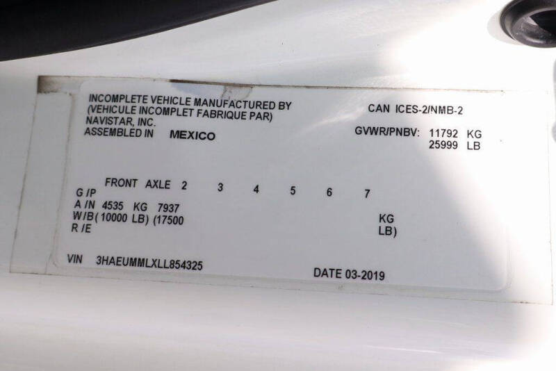 2020 International MV607