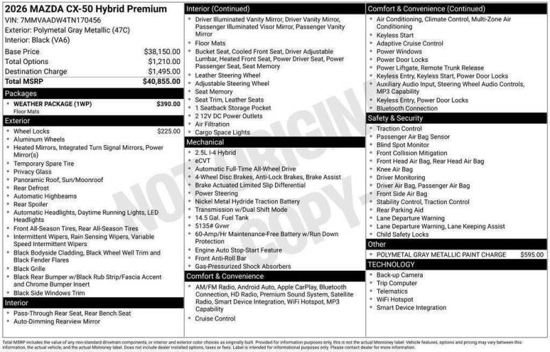 2026 Mazda CX-50 Hybrid Premium