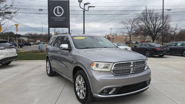 2017 Dodge Durango for sale at ORCHARD LAKE AUTO SALES INC in Farmington Hills, MI