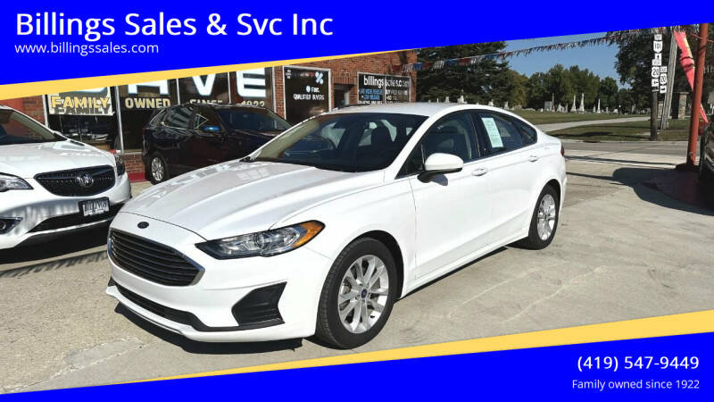 2020 Ford Fusion for sale at Billings Sales & Svc Inc in Clyde OH