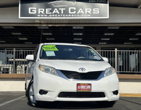 2013 Toyota Sienna for sale at Great Cars in Sacramento CA