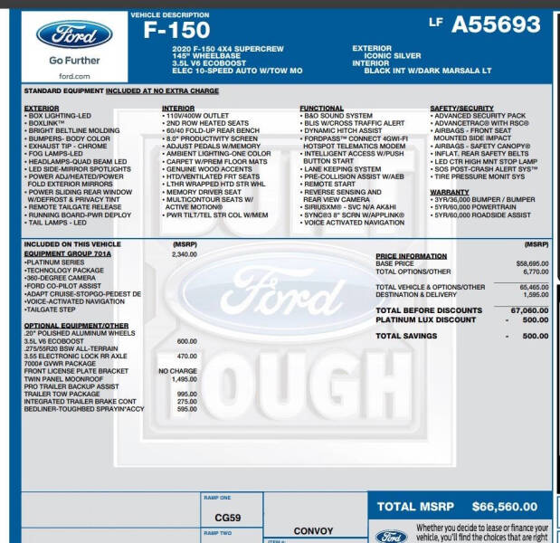 2020 Ford F-150 Platinum